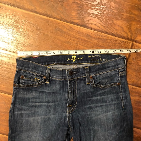 7 for All Mankind Skinny Crop and Roll Denim JeNs - Picture 6 of 8